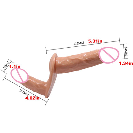 Strap On Realistic Double Dildo Pants For Lesbian Woman Men Couples Dildo Panties For Gay Flesh Purple Dildo Adults Sex Toys18+