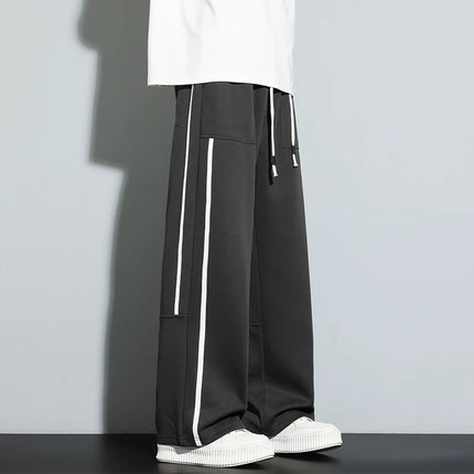 2025 Men Sweatpants Baggy Joggers Cotton Korean Sports Pants  Neutral Loose Outdoor Jogger Fitness Trouser