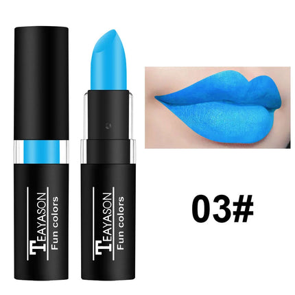 Vampire Cosplay Matte Lipstick Moisturizing Long Lasting Waterproof Non Fade Black White Colorful Lip Gloss