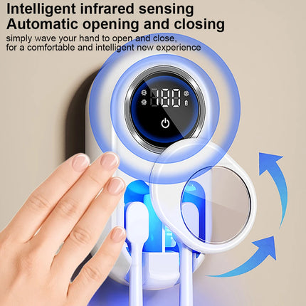 Electric Toothbrush Sterilizer Wireless Portable UV Toothbrush Sterilization Rechargeable Wall Mounted Electric Toothbrush Dryer