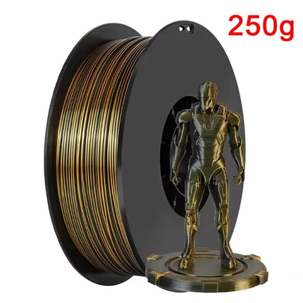 Dual Color Filament Silk PLA 1.75mm 1kg/500g/250g 3D Printer Filament High SpeedShiny PLA Multicolor Black Red Blue Bundle