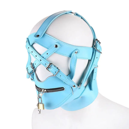 Adult Harness Fetish Mask Toy Couple SM Slave Erotic Games Sex Role Play BDSM Bondage Gears 18+ Sexual Mask with Lock Sex Shop