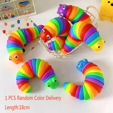 Children's toys 3D color sensory slugs stress relieving toys creative twist caterpillar ant toys anxiety stress relieving  toys