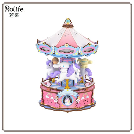 New Rolife Sanrio Dreamland Super Cute Diary Series DIY Handmade Music Box Surprise Assembly Toy Gift Original in Stock