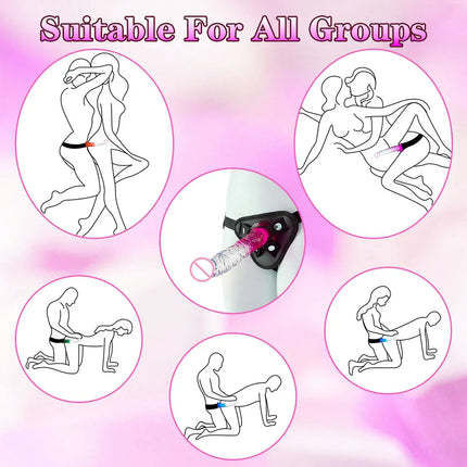 Harness Women Panties Realistic Penis Cock Strap-On Strapon Dildo With Suction Cup Dildo Belt Harness Sex Toys for Lesbian