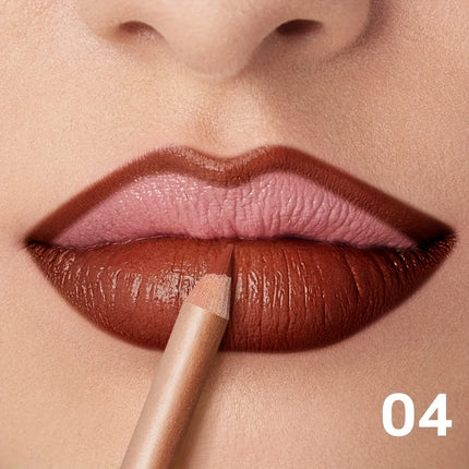 Matte Nude Lip Liner Pigmentation Long-Lasting Waterproof /Pencil Formula, Lip Pencil for Precise Lip Line, Lip Glossy Effect