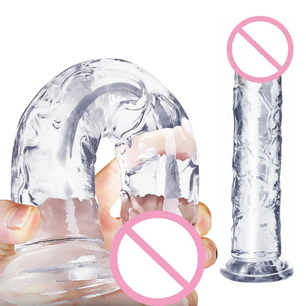 Jelly Dildo Jelly Penis Suction Cup Dildo Transparent Realistic Dildo Jelly Dick masturbation Sex Toys for women Soft penis