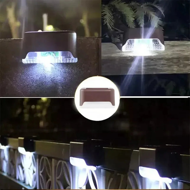 4-32 Pack LED Solar Step Lamp Path Stair Outdoor Garden Lights Waterproof Balcony Light Decoration for Patio Stair Fence Light