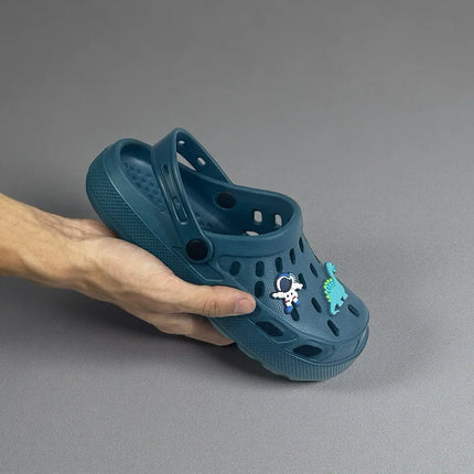 Cool Dinosaur Charm Clogs for Boys - Lightweight Breathable Kids Water Shoes for Beach Pool Party