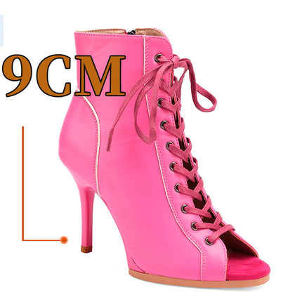 Women Black High Heels Trend  Stilettos Jazz Dance Woman Shoes Latin Dancing Street Sexy Stilettos Booties Plus Size