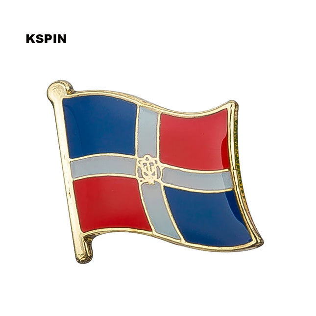 Dominican Rep Flag Badge Brooch National Lapel Pins Flag Lapel Pins Country Flag Badge