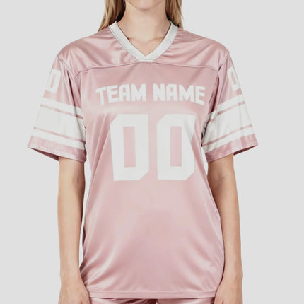Custom American Football Shirt Pink Personalized Printed Football Jersey with Team Name Number Fans Gift for Men Women Youth