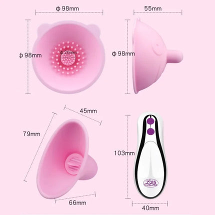 Women's New Momo Bear Rotating  Nipple Sucker Clitoral Breast Massager with Rotating Pink Tickling Pussy Teasing Masturbator 18+