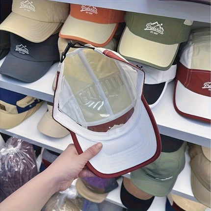 Summer Quick-dry 5-panel Baseball Cap - Korean Color-block Breathable Thin Sunshade Hat, for Men Women Outdoor Activities