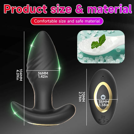 APP Control Prostate Stimulation Massager Swing Anal Plug Vibrator Male and Female Shared Masturbation Device Adult Sex Toys
