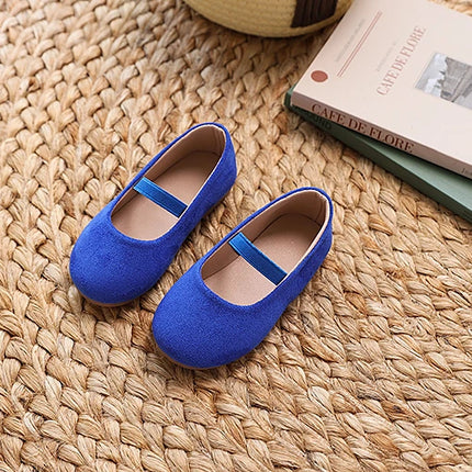 New Girl Dresses Casual Shoes Simple Fashion Children Leather Shoes Solid Color Spring Autumn Kids Princess Ballet Flat Shoes