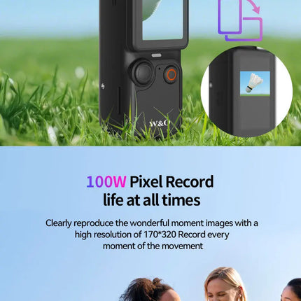 1080P handheld outdoor sports camera anti-shake waterproof vlogging camera for action sports