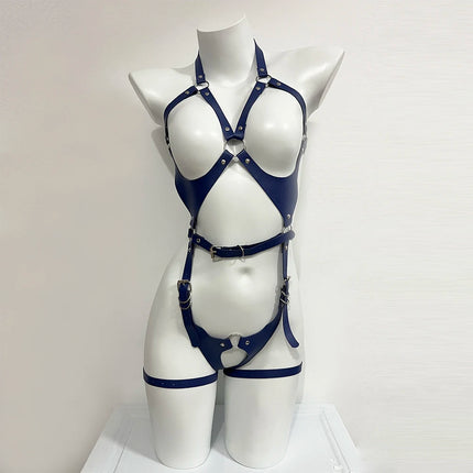 Sexy Body Harness Belt Set Tights Women Bdsm Leather Lingerie Fetish Clothing Underwear Harness Bondage Sex Toy Accessories