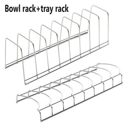 Stainless steel bowl and dish storage artifact, desktop drain rack, kitchen storage rack, bowl and dish storage bracket
