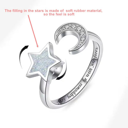 VENTFILLE 925 Sterling Silver Sunflower Diamond Zircon Rotatable Ring For Women Gift Relieve Stress Ring Jewelry Wholesale