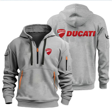Ducati Men's Hooded Sweatshirt Spring Autumn Outdoor Sportswear Fashionable Casual Motorcycle Enthusiasts Clothing 2026