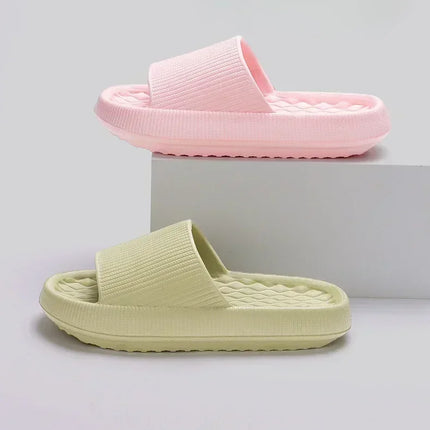 Women's Thick Platform Cloud Slippers EVA Soft Sole Pillow Slides Summer Beach Flip Flops Women Non Slip Bathroom Home Slippers
