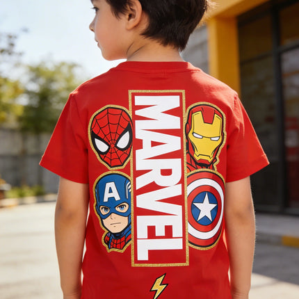 Comic Marvel Spider-Man 3D Printed Children's Boys' and Girls' T-shirt for Outdoor Sports - Quick-Drying and Breathable Top