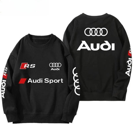 Audi RS Round Neck Hoodie for Men and Women 2025 New Autumn and Winter Loose and Versatile Casual Clothes