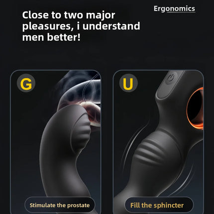 Male Prostate Massager Anal Vibrator G-Spot Stimulating Vibrating Butt Plug Gay Anal Toys Beginner Adult Toys