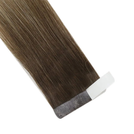 Moresoo Virgin Tape in Hair Extensions 100% Real Human Hair 2.5g/pcs Natural Straight High Quality 12 Months Hair Tape ins