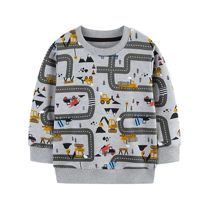 Jumping Meters 2-7T New Design Cotton Boys Sweatshirts Children's Sport Shirts Long Sleeve Kids Autumn Spring Clothes
