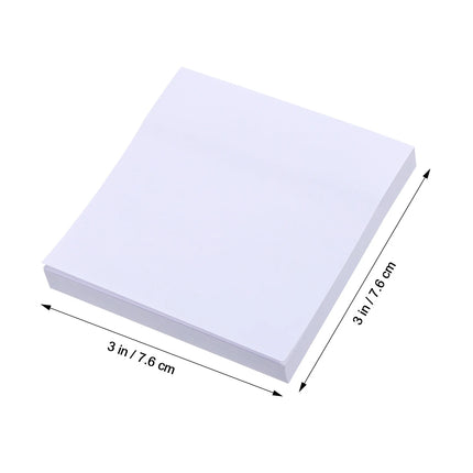 3 Pcs Student Stationery White Sticky Notes Notepad Blank Schedule Planning Paper Square Self Pads