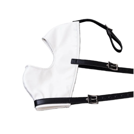Sexy Adult Roleplay One Glove Corset with Various Half Face Bondage Harness Mask Hood for Fetish Party Games Exotic Costumes