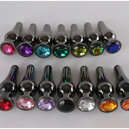 Gun Color Stainless Steel Anal Plug Dildo Sex Toys Products 3 Sizes Butt Plug For Women Sex Adult Game Prostate Massager
