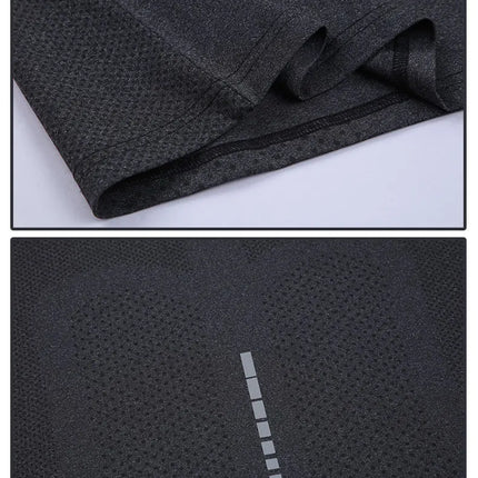 Men's Summer Loose Breathable Short Sleeve Outdoor Cycling Quick Dry Top Running Tracksuits Fitness T-shirts Muscle Tights