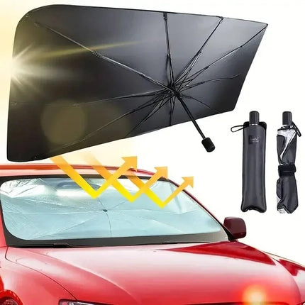 Car Windshield Sun Shade Umbrella Foldable Auto Sunshade Parasol Summer Uv Protection Interior Heat Insulation Curtain