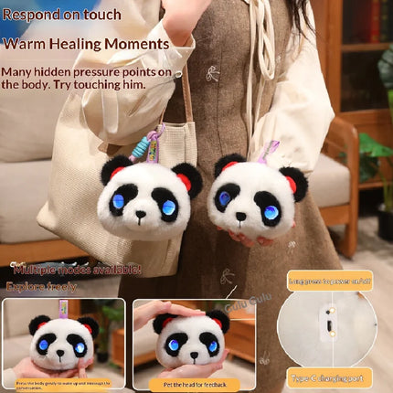 AI Panda Plush Toy AI Large Model Smart Chat Interactive Rechargeable Keychain Educational Kids New Year International Gift