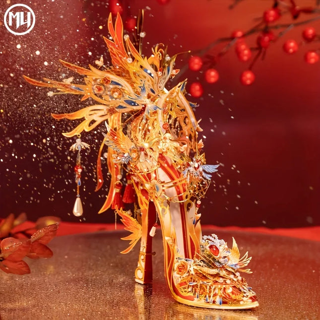 MU Phoenix Shadow 3D Metal Jigsaw Puzzle, DIY Puzzle Toy, Desktop Office Decoration Stress-Relieving, Colorful Gift for Girlfriend