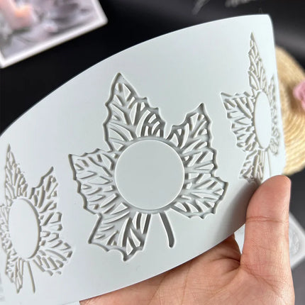 New Various Leaves Geometric flower Silicone Cake Lace Mold Cake Decorating Tool Border Decoration Lace Mold kitchen Baking Tool