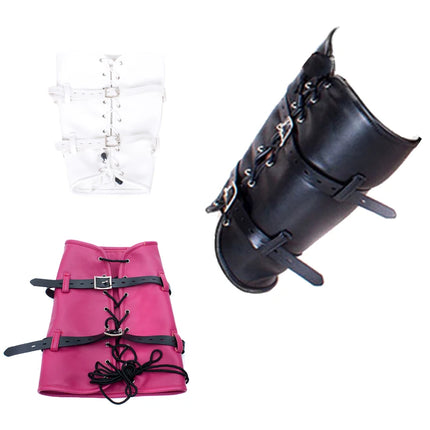 BDSM Bondage Leg Binder,PU Leather Bound Legs Straps Restraint Slave Lockable Ankle Cuff Sex SM Adult Game Sex Toy For Women Men