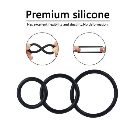 3pcs Penis Cock Rings Adult Goods For Men 18+ Delay Ejaculation Adult Sex Toys Multifunction For Beginners Long Lasting Cockring