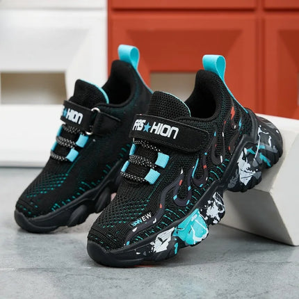 2025 Hot Selling Autumn Breathable Mesh Childrens Sports Shoes Rebound Comfortable Running Shoes Campus Versatile Casual Shoes