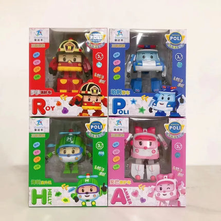 Poli Car Transformation Vehicle Robot Toy Action Figure Robot Toys Bus Cartoon Kid Toy Birthday Children Gifts