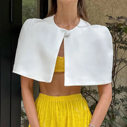 Summer Fashion Tanks Top Cover Up for Women Patchwork Commute Cardigan Cropped Top Clothes Female Elegant Solid Y2k Vest Top