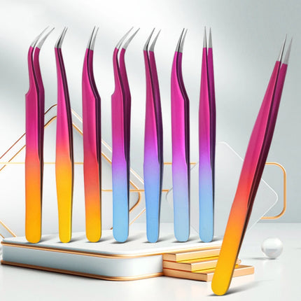 New 1Pc Eyelash Tweezers Anti-static Non-magnetic Professional Pincet 3D Eyelash Extension Tweezer 100% Closure Makeup Tool
