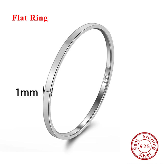Effie Queen Fashion 925 Sterling Silver Ring Perfect Polished Simple Design Unisex Jewelry Propose Wedding Jewelry Gift APR33