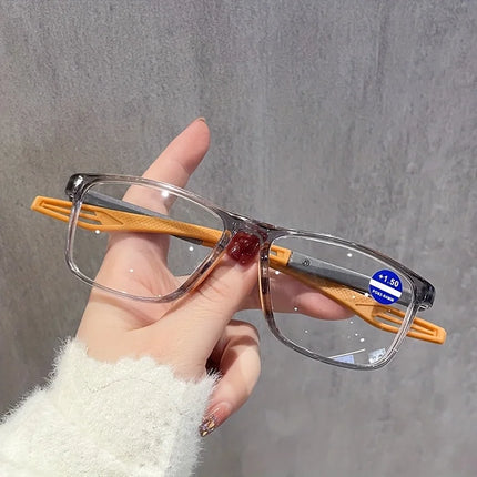 4 Pack Sets Fashion TR90 Reading Glasses For Men Spring Leg Sports Presbyopia Glasses Anti Blue Light Glasses +100 ~+400
﻿