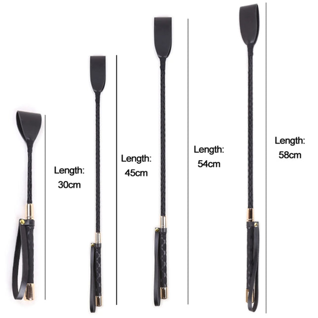 Leather Cosplay Bondage Whip, Crop Spanking Horse Riding Flogger Flapper Cane,BDSM Sex Toys For Couples