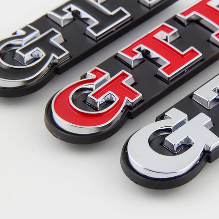 Car Front Grille Badge Metal GTI Logo Sticker For VW GTI Polo Golf 5 6 Passat B3 Scirocco Tiguan Jetta Touareg Beetle Touran CC