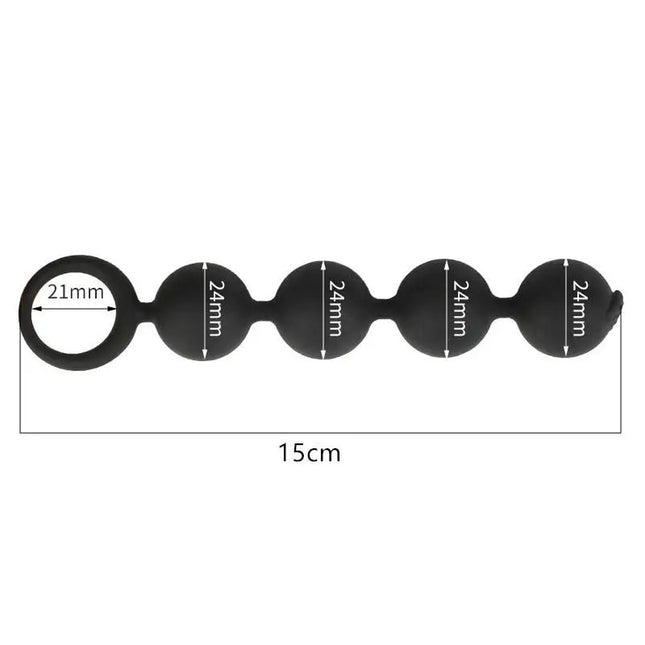 New Silicone Big Anal Plug 4 Beads Anal Bead Anus Masturbation Butt Plug Flirt Adult Sex Toy Prostate Massage For Men Women 18+